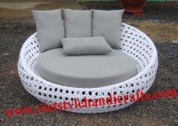 Sell poly rattan round sofa