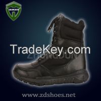 fashion hot waterproof anti-slip rubber sole police combat boots