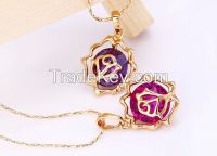 18k gold plated necklace with pendant