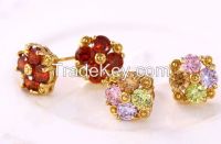 18k gold plated diamind earring with discount price sold