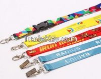 Promotion Polyester Heat Transfer Printing Lanyards with Different Accessories