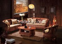 Made In China Wicker U Shaped American Style Rattan Balcony Sofa Set