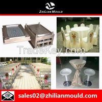 Taizhou customized plastic wedding table and chair mould for hot sale