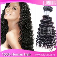 leis hair best selling virgin deep curly hair weave