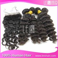 large stock Grade 5A deep curly Virgin Peruvian Human Hair