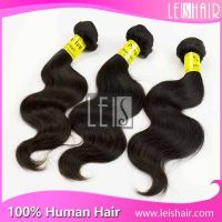 Grade 5A Body Wave natural color Remy Peruvian Hair Weaving