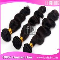 Tangle free virgin wholesale indian temple human hair extension loose wave