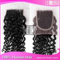 wholesale high quality virgin hair curly wave lace closure