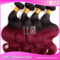 Most popular products body wave cheap ombre hair extension 1B/BUG