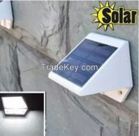 NEW Solar power 4LED Fence Stairway Garden Path Solar Wall Light Wall Lamp La Luz Solar 4Pcs/lot