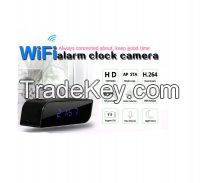 Wifi hidden camera clock P2P clock camera remote control nanny camera