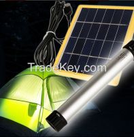 Solar flashlight LED lamp solar panel charging USB charging solar torch for traveling sports outing and Emergency rescue