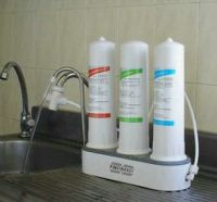 Water filter countertop candle type filtration