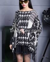 Wholesale Fashion Europe/USA style ladies fancy knitting patterns sweater