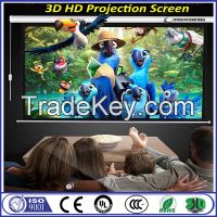 High Gain Electric Projection Screen 3D Matte White Fabric Screen