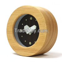 wooden table clock