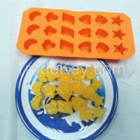 18 pieces fruit shaped ice cube tray, made of eco-friendly silicone