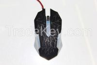 Plastic Crack Skin Gaming Mouse With 4 Level Of Dpi Switch USB Wired Mouse Opticcal Soft Mouse