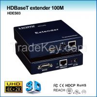100M HDMI Extender via single Cat-6( Support 4Kx2K, HD BaseT , RS232 )