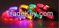 2015 new products light up pet accessories leopard LED dog collar