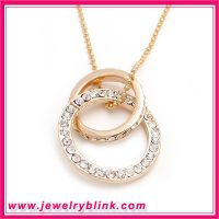 Sell Double Round Crystal Diamond Necklace 12188