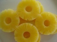 Canned Pineapple slices in Light Syrup.