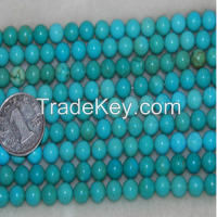 16" inches 8mm Round Natural Loose Turquoise Strands