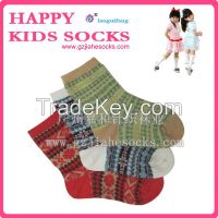 Double needle outlet baby socks, top quality pure cotton children socks