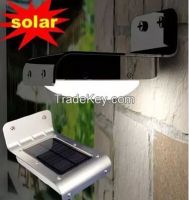 New Solar Powered 16 LED Outdoor Lighting Lamp Wall Light light/Sound Sensor Energy-saving Garden Lamp