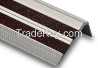 Anti-slip carborundum fillers modern durable curved aluminum stair tread nosing