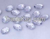 China made Korean quality Hotfix epoxy strass with faceted oval shape