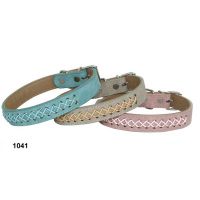 Sell Leather Dog Collar with Handcraft Knitting