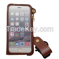 Sell Brown Classic business style phone case with sling CO-LTC-1004