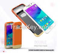 2015 hot sell phone accessories, 2-in-1 up and down join together double protective phone case for  Samsung S6 and Apple all iphone CO-MIX-9022