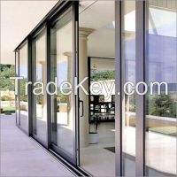 Exterior Aluminum Double Glass Sliding Door