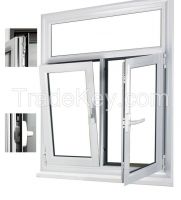Hot sale Dark grey aluminum glass tilt&turn window from China manufacturer