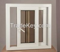 white color upvc glass sliding window from China manufacturer