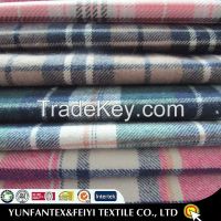 2015 original yarn dyed plaid designs 100 cotton cheapest check thick heavy weight soft twill flannel fabric