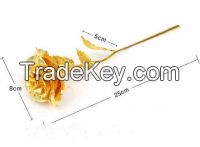 24k gold foil rose flower with custom engraved logo
