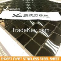 304 brushed polish of stainless steel round mosaic tiles