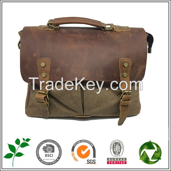 Canvas and Leather briefcase