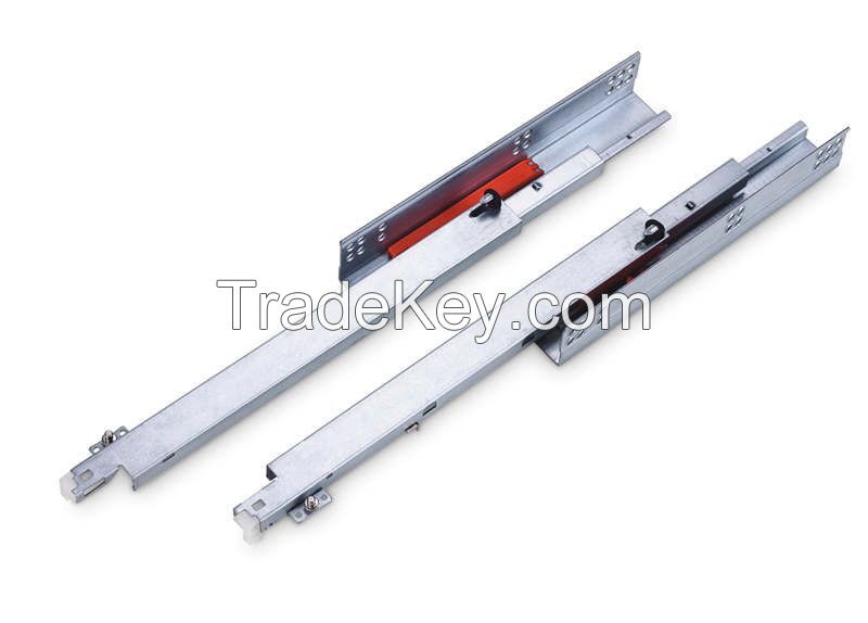 full extension undermount drawer slide with push open(with pin or clips)