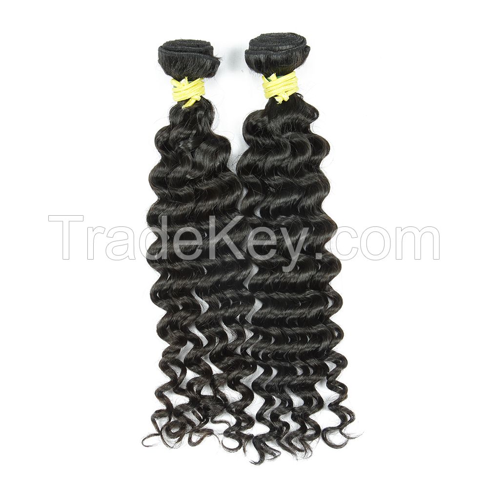 Top sale hair weft 100% human hair deep wave indian hair