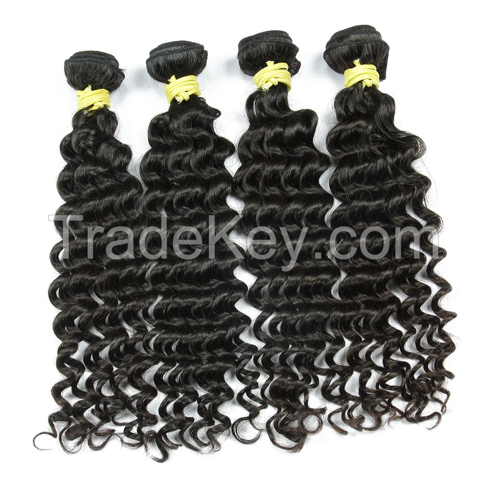 Top sale hair weft 100% human hair deep wave indian hair