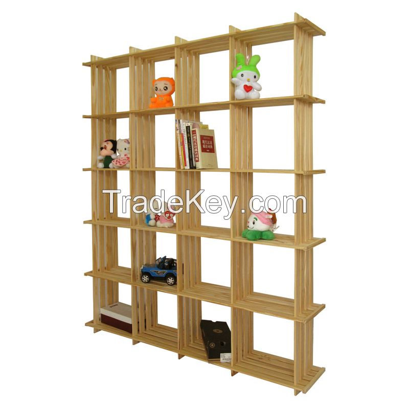 Sell  Wood rectangle 1-25 Hole Bookcase- Solid Unfinish