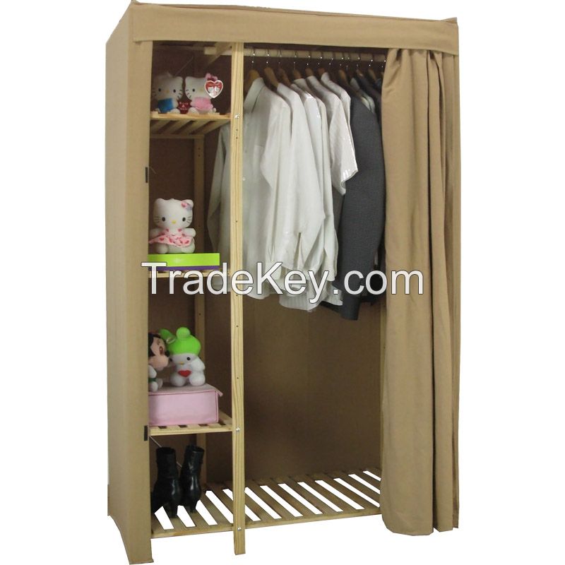 Sell Polycotton and Pine Double Wardrobe Product