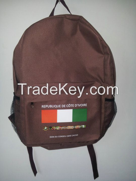 Cheap price OEM 600D polyester materials teenager backpack bag for school
