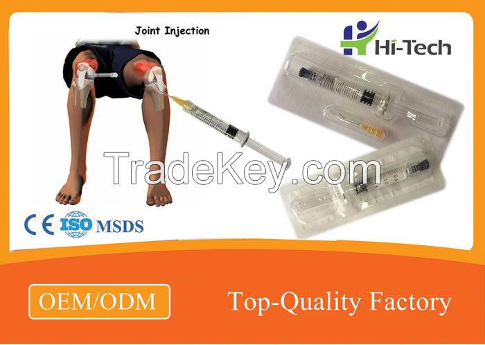 Topical Sterile Prefilled Syringe Medical Sodium Hyaluronic Acid Injections for Knee