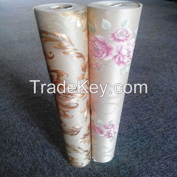 New Modern 3D Deep Embossed PVC Waterproof Wallpaper Factory