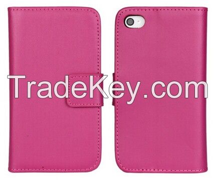 Genuine Wallet Leather Case Cover for iPhone 5 5S with 11 Colors